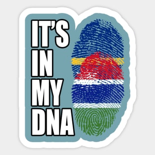 Gambian And Nauruan Mix DNA Flag Heritage Sticker